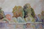 Живопись английского художника  Спэкмана Cyril Saunders Spackman Осень в долине Уск